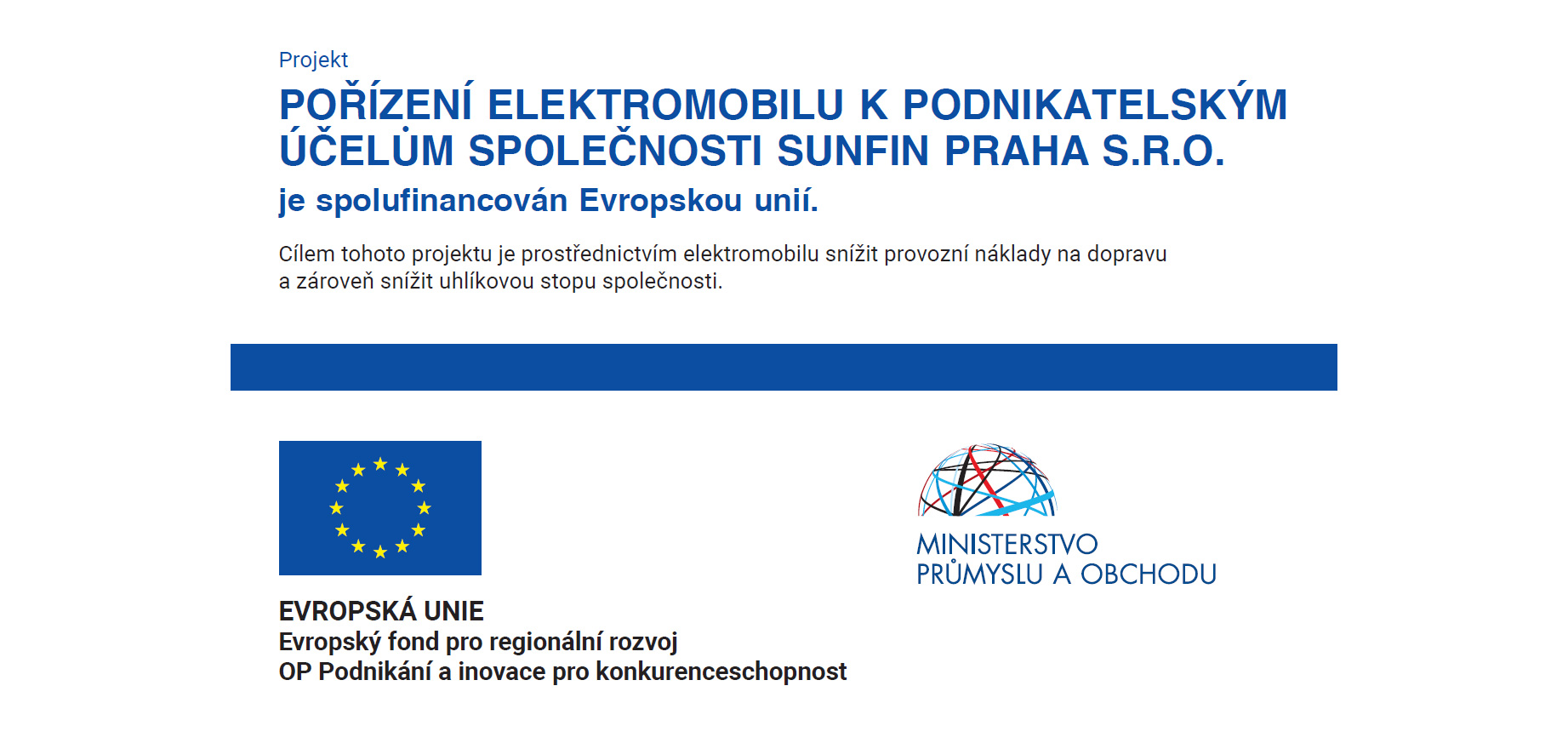 Projekt elektromobilita SUNFIN 2021